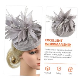 Baluue Fascinator Headband for Women with Floral Decoration Elegant Tea Party Hat for Weddings Banquets Prom and Special Occasions Stylish Accessory for Dressy Events