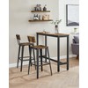 VASAGLE Set of 2 Bar Stools, Bar Height Stools, Tall