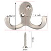 IBosins 10 Pack Heavy Duty Double Prong Coat Hooks Wall