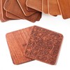 Lyon Map Coaster, Set of 4, Sapele Wooden Coaster with