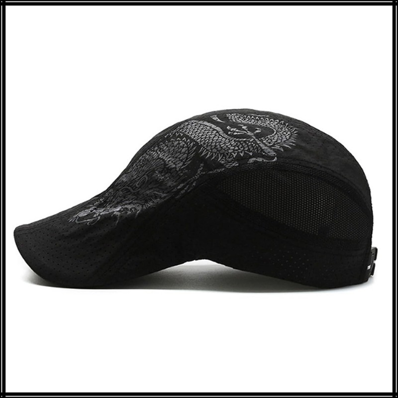White Fang CA770 Men's Dragon Hat Cool Dragon Brim Cap