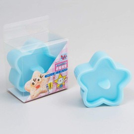 Akebono WE-401 Rice Ball Mold, Star-Shaped, Blue, Easy, Just Press ‘n’ Pop, Rice Balls Come out Easily, Makes Rice Balls in Cute Shapes, Double-Embossed to Prevent Rice from Sticking, Just Press in Rice ‘n’ Pop out Rice Ball