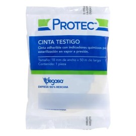 Protec Cinta Testigo 18mm X 50 M Para Esterilización A Vapor