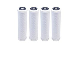 CFS – 4 Pack Activated Carbon Block Water Filter Cartridges Compatible with Flow Pur POE12GHGACB Models – Removes Bad Taste & Odor – Whole House Replacement Filter Cartridge – Universal 10" Cartridge