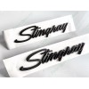 Corvette 2PCS Matte Black Front Fender Stingray Emblems Badges For