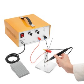 Permanent Jewelry Welder Jewelry Spot Welding Machine, 80A 110V 600W Portable Professional Precise Jewelry Spot Welder Electric Soldering Machine Gold Silver Jewelry Tool Spot Welder Kit (Yellow)