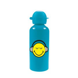 zakdesigns Smiley Drinking Bottle, Aluminium, Blue, 7 x 7 x 22 cm