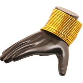 Touchstone Colorful Bangle Collection Modern Pretty Attractive Look Wrist Filler Indian Bollywood Golden Yellow Color Thin Designer Jewelry Metal Bangle Bracelets Set Of 24. For Women