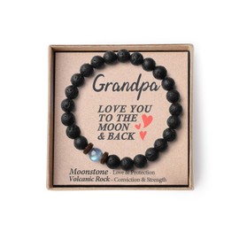 Your Always Charm Gifts for Men To My Son Bracelet To My Man Bracelet Moonstone Bracelet Birthday Christmas Fathers day Valentines Thanksgiving Teacher Appreciation Gifts for Him