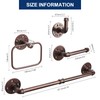 NearMoon 4 Pieces Industrial Pipe Bathroom Hardware Set, Include 18