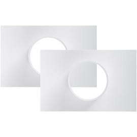 Vent Systems 4" Inch White Duct Connector Flange – 2 Pack – Plastic Straight Ventilation Plate Adapter – Heavy-Duty HVAC Dryer Vent Connector for Wall Mounting – Indoor & Outdoor Installation