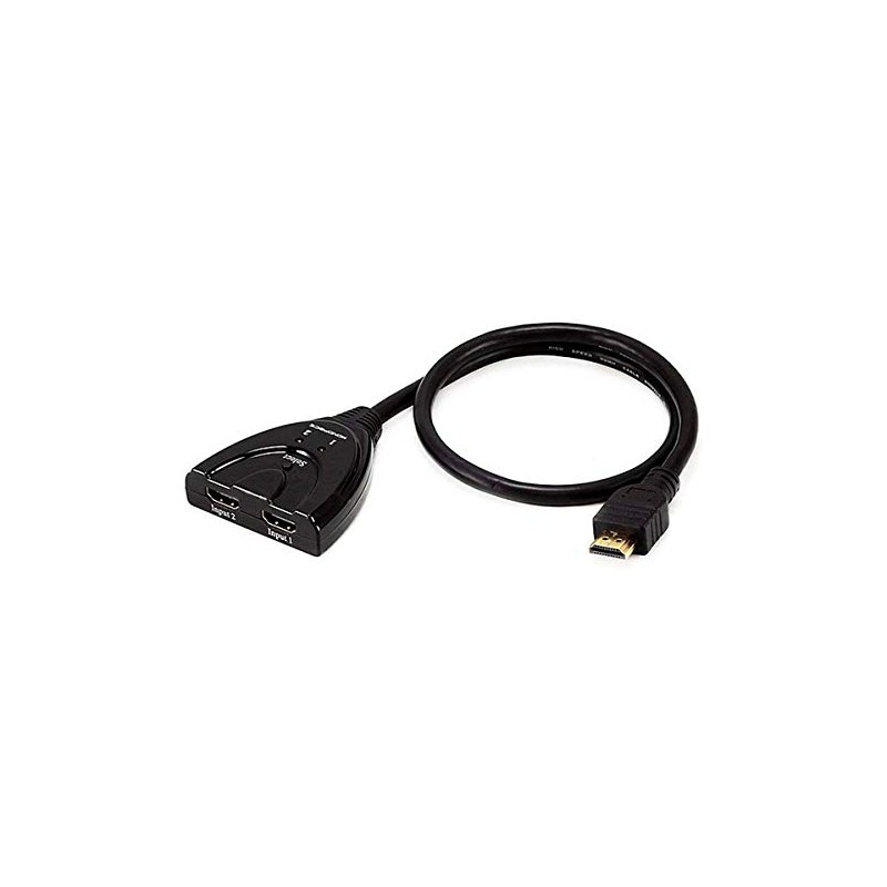 Monoprice Blackbird - 2x1 HDMI 1.4 Switch, Pigtail, HDCP 1.4,