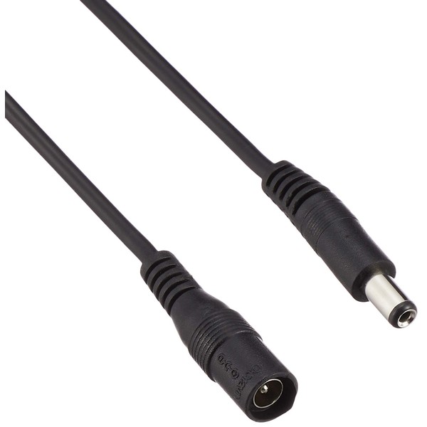 ACE IP Camera Power Supply Extension Cable for Surveillance Camera V DC [φ 5.5 mm X φ 2.1 mm] , blk