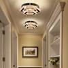 CXGLEAMING Modern Chandelier Crystal Flush Mount Ceiling Light LED Pendant