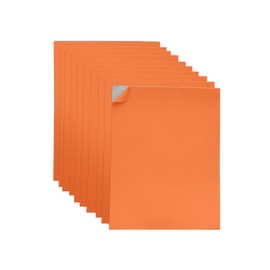 Adhesive Orange EVA Foam Sheets for Crafts, 9" x 12", 2mm Thickness – Sticky Back Foam Paper for DIY Arts and Crafts, School Projects, and More - 10 Pack
