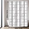 GRICOL Shower Curtain Waterproof Polyester Fabric Washable Bath Curtain with