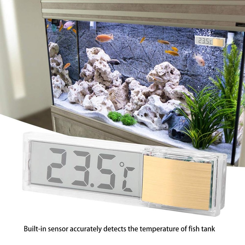 TOPINCN Aquarium Electronic Thermometer Digital Display LED Crystal Induction 3D