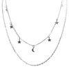 VIE Star & Moon Layered Necklace, Silver