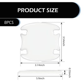 Bawkars 8 PCS Car Door Handle Protector, Anti-Scratch Door Bowl Paint Guard Stickers, Drip Glue Waterproof Auto Door Handle Protective Film, Universal Fit for Most Cars (Transparent #8PCS)