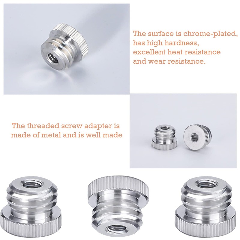 Camera Screw Converter Adapter Microphone Screw Adapter 1/4" Female to