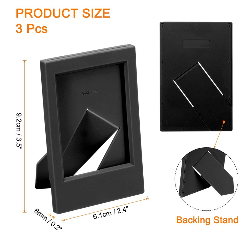 sourcing map 3 Pcs Mini Picture Frames 2.4 x 3.5