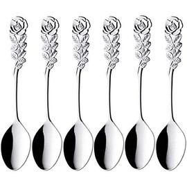 Takakuwa Metal 519309 Rose Cutlery, Tea Spoon, Set of 6