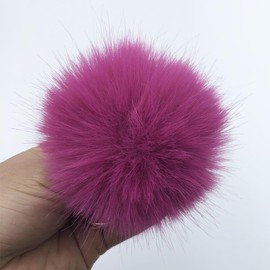 Unpafcxddyig Pom Pom Keychain Artificial Fur Puff Ball Keychains Fluffy Tote Pendant Car Bag Charm,rose