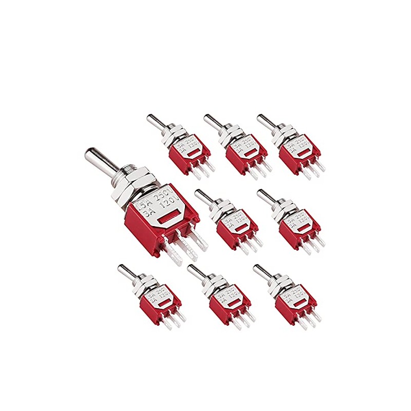 CLDIY Toggle Switch ON/ON 2 Position 3 Pin SPDT Mini