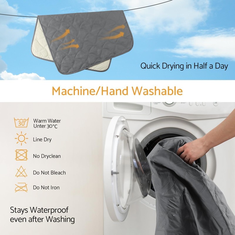 Maxetodo Waterproof Dog Bed Cover Pet Blanket Mat 60x80CM with