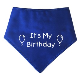 Spoilt Rotten Pets Royal Blue It's My Birthday With Balloons Dog Pet Bandana Dogs & Cats (S1 Tiny Dogs, Chihuahuas & Cats)