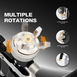 SWL PQ-2U Paint Sprayer Gun, Paint-Saving Spray Gun for Car Painting, 2.0mm Nozzle, 1000cc Cup, DIY and Professional Use, Smooth and Even Finish