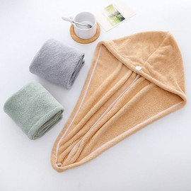 3 times faster absorption 1+1 hair towel hair towel season 2 microfiber dry towel yellow 3ea