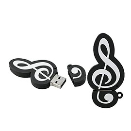 16GB Música Nota Forma USB Flash Drives Pen Drive Memoria Flash Stick PenDrives USB Flash Disk Thumb Drive U Disco USB Drive USB 2.0 Pen Drive PenDrive (Negro)