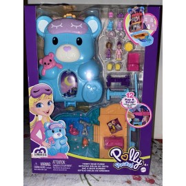 Mattel Polly Pocket Girls Teddy Bear Purse Play set. Toy Mattel 4+  Brand New