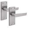 Golden Grace Victorian Straight Lever Latch Door Handle Handles - Available in Polished Chrome, Polished Brass and Satin Chrome (Satin Chrome)