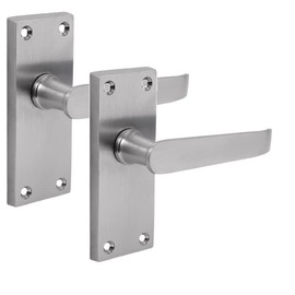 Golden Grace Victorian Straight Lever Latch Door Handle Handles - Available in Polished Chrome, Polished Brass and Satin Chrome (Satin Chrome)