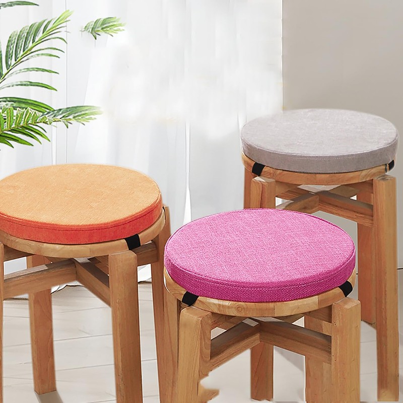 Greenjin 12" Round Chair Pad, Anti Slip Circle Stool Cushion