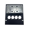 ProCraft Floor Box, Punched for 4 "D" XLR and Loaded