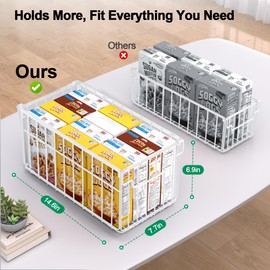 MSERCUOR Freezer Organizer Bins, 4 Pack Stackable Deep Chest Freezer Organizer Bins, Foldable Baskets with Handles, White Storage Container Baskets for 5/ 7 Cu.FT Sort Frezen Meats