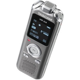 TASCAM VR-04 Voice Recorder with Wide FM Tuner, Gray