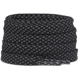 DELELE 2 Pairs Reflective Shoelace Flat Black Safety Laces for Shoes Sneakers Boots 39 inch