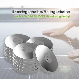 Offgridtec Washer Black Stainless Steel V2A DIN304 M8 x 20 mm Pack of 100