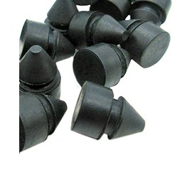 Rubber Silicone Push-in Bumpers - 3/8' OD x 3/16' H - fits 1/4' Hole (12)