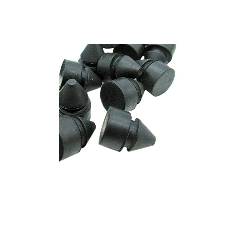 Rubber Silicone Push-in Bumpers - 3/8' OD x 3/16' H