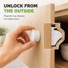 Invisible Magnetic Cabinet Safety Lock with Adhesive Mount & Key
