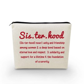 YULUENZE Sorority DST Gifts 1913 Sisterhood Gift Soror EST 1922 Makeup Bag Travel Toiletry Zipper Pouch Greek Sorority Gift Sorority Paraphernalia Gifts