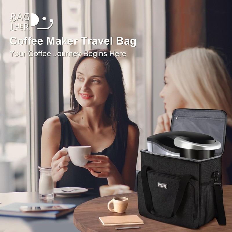 BAGLHER Coffee Maker Travel Bag Compatible with Keurig K-Classic、Keurig K-Elite、Keurig