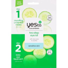 Yes To Cucumbers Two Step Eye Kit Daily Eye Treatment & Under Eye Masks