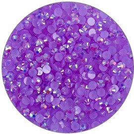 3000 Pieces SS6 2mm Flatback Rhinestones Clear Glasses Round Gems AB Crystals for Nail Art DIY Crafts Clothes Glitter Stones （Purple）