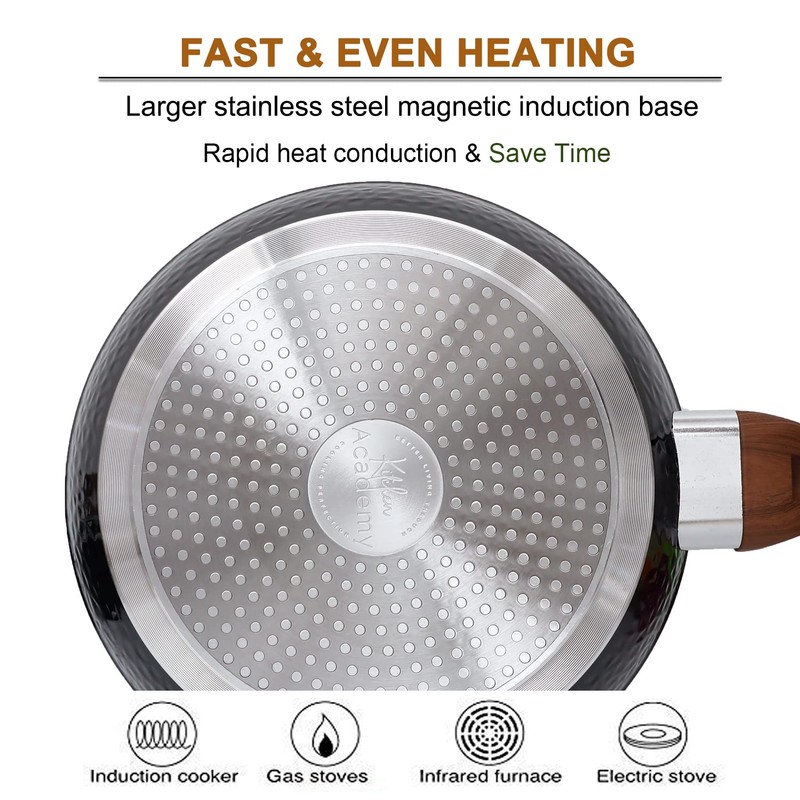 Kitchen Academy Pots and Pans Set Non Stick - 15